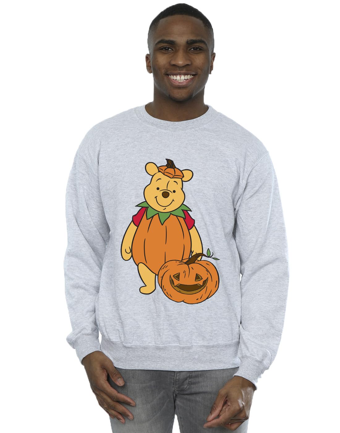 Winnie the Pooh Grey Polyester/Cotton Halloween Sweatshirt 4XL