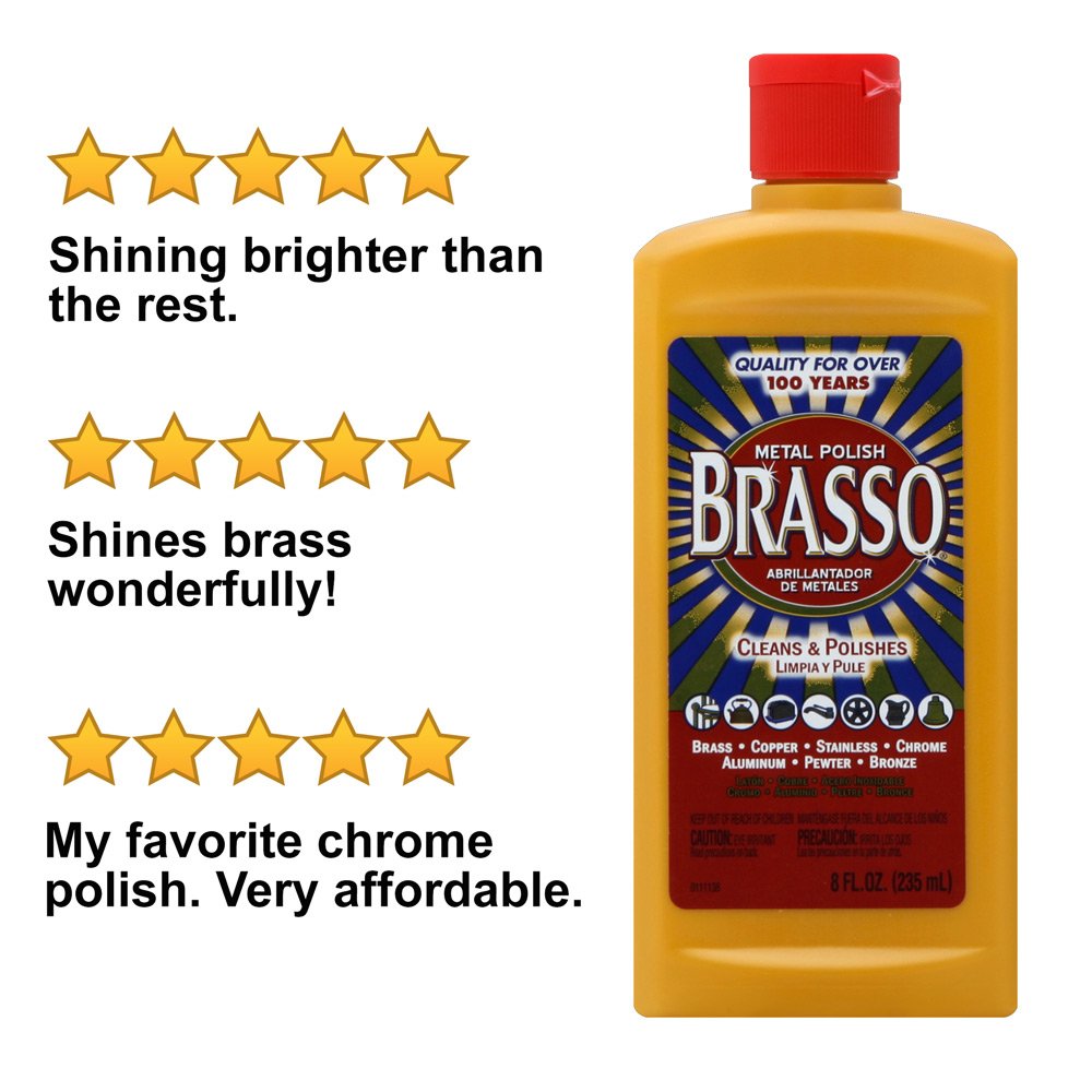 Brasso MultiPurpose Metal Polish, for Brass, Copper, Stainless, Chrome