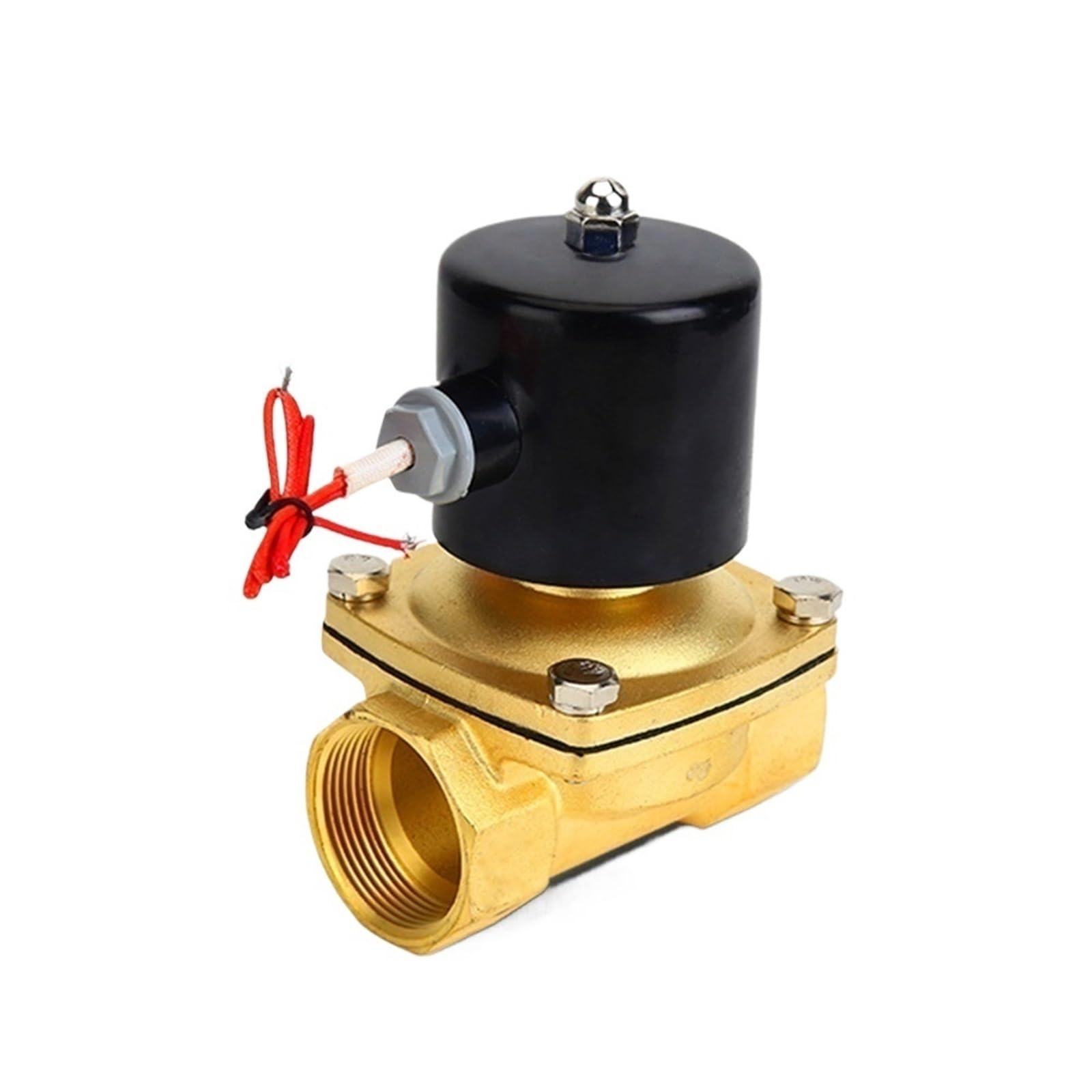 Válvula de control motorizada Válvula solenoide neumática de latón, normalmente cerrada, DN15, DN20 y DN25, CA 220 V, CC 24 12, 1 unidad