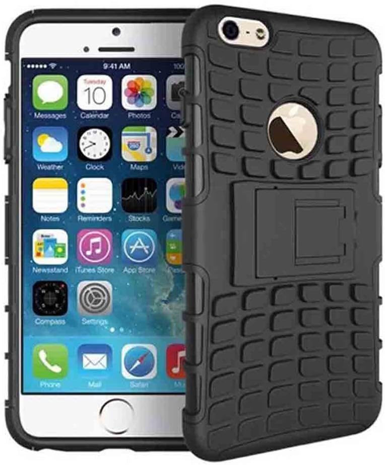 Cellrizon Iphone 6 Plus 5.5'' Armor Heavy Duty Hybrid Stand Dual Hybrid TPU Hard Shockproof Protective Case (black)