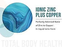 Vista 3 de Ionic Zinc Plus Copper Liquid Concentrate 240 Servings, Glass Bottle, Vegan - Balanced Ratio of Zinc Copper - Supports Immunity, Brain Thyroid