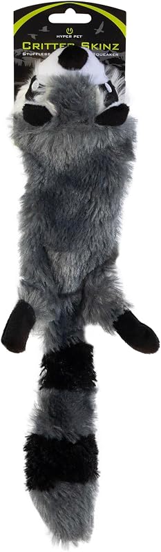Critter Skinz Raccoon Stuffing Free Plush Soft Dog Toy, Large, Pack of 1 | Soft floppy design with no filling to shred, cuddly woodland character pups carry, shake and snuggle during playtime daily