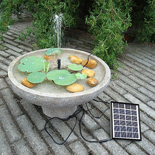 Bomba de água solar Birdbath Square Pequena lagoa Decoração de jardim Water-height 70cm DC35