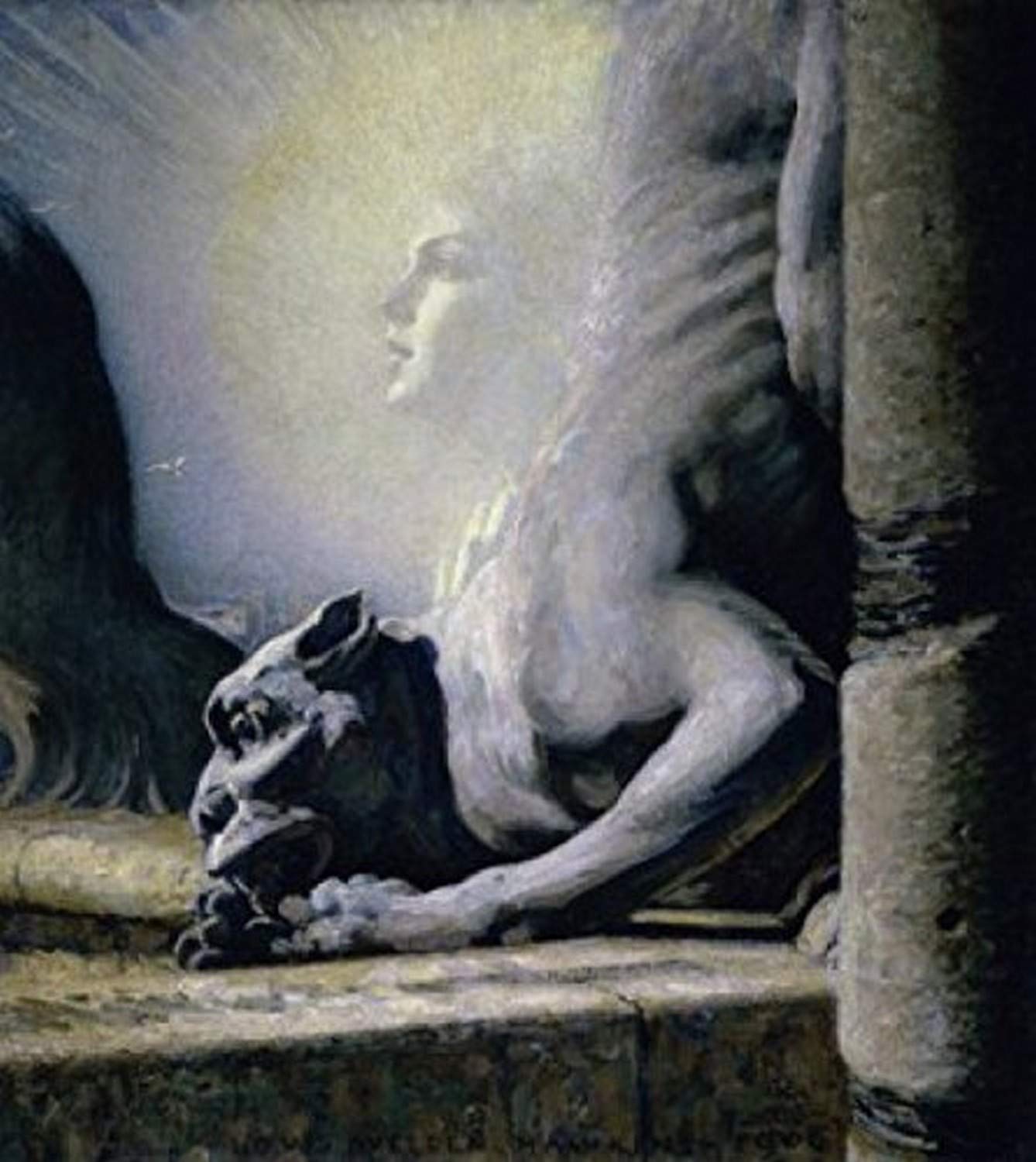 Posterazzi Chimera Sphinx et le Chimere Louis Welden Hawkins (1849-1910/French) Musee d'Orsay Paris Poster Print, (18 x 24)