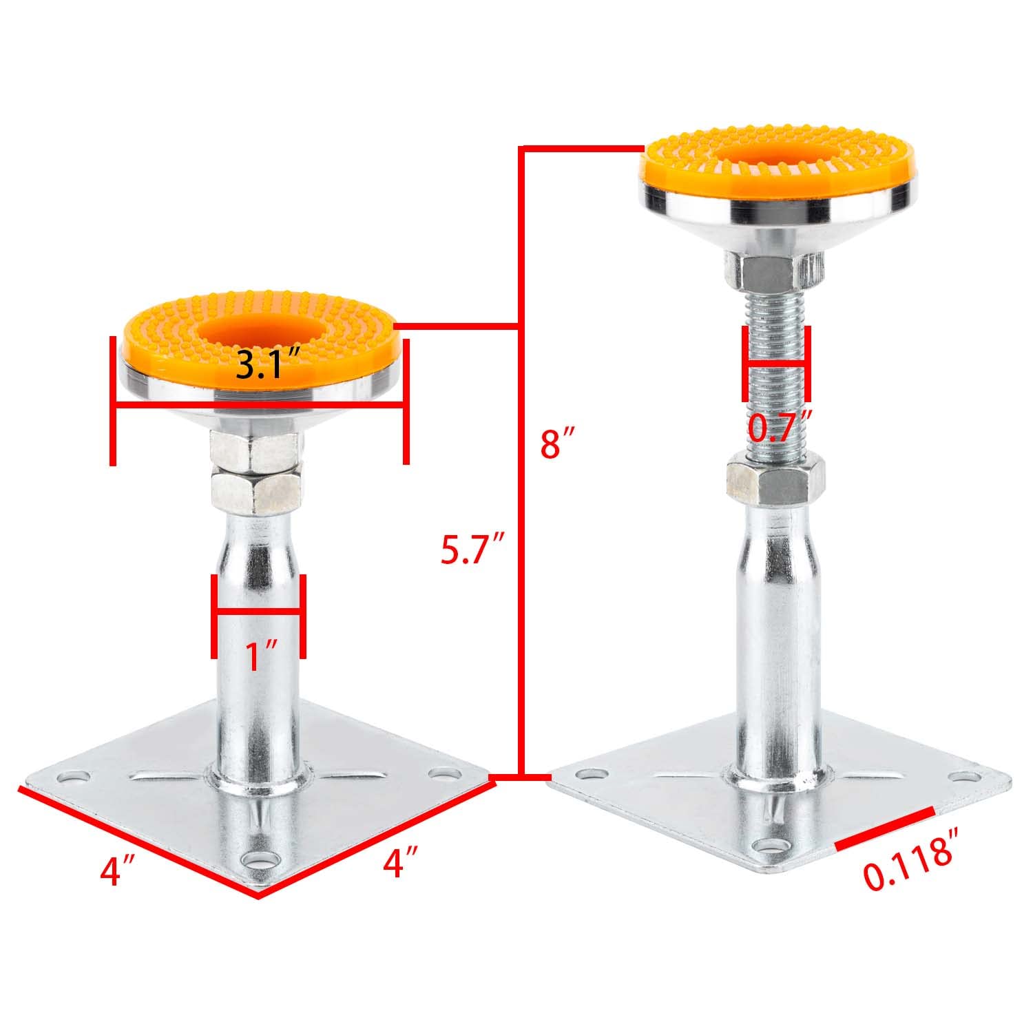 Amazon.com: PHLKJL 2 Pack Anti-Slip Shock Absorption,Adjustable
