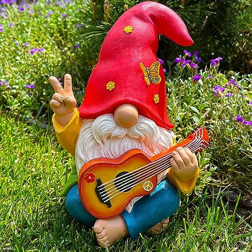 Mood-Lab-Garden-Gnome-Funny-Hippie-Gnome-Figurine-925-Inch-Tall-Lawn-Statue-for-Outdoor-or-House-Decor Mood Lab Garden Gnome Funny Hippie Gnome Figurine 925 Inch Tall Lawn Statue for Outdoor or House Decor