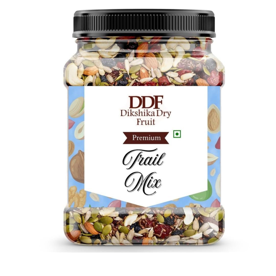 Dikshika Dry Fruits Premium Trail Mix 250 GM | 8 in 1 Superfoods | California Almond | Cashews | Cranberries Green & Black Raisins | Seeds - Pumpkin | Flax | Sunflower Seeds | High Protein | Fibre-Rich | Oil-Free | Non-Salted | Healthy Snack for Anytime Energy-image-43