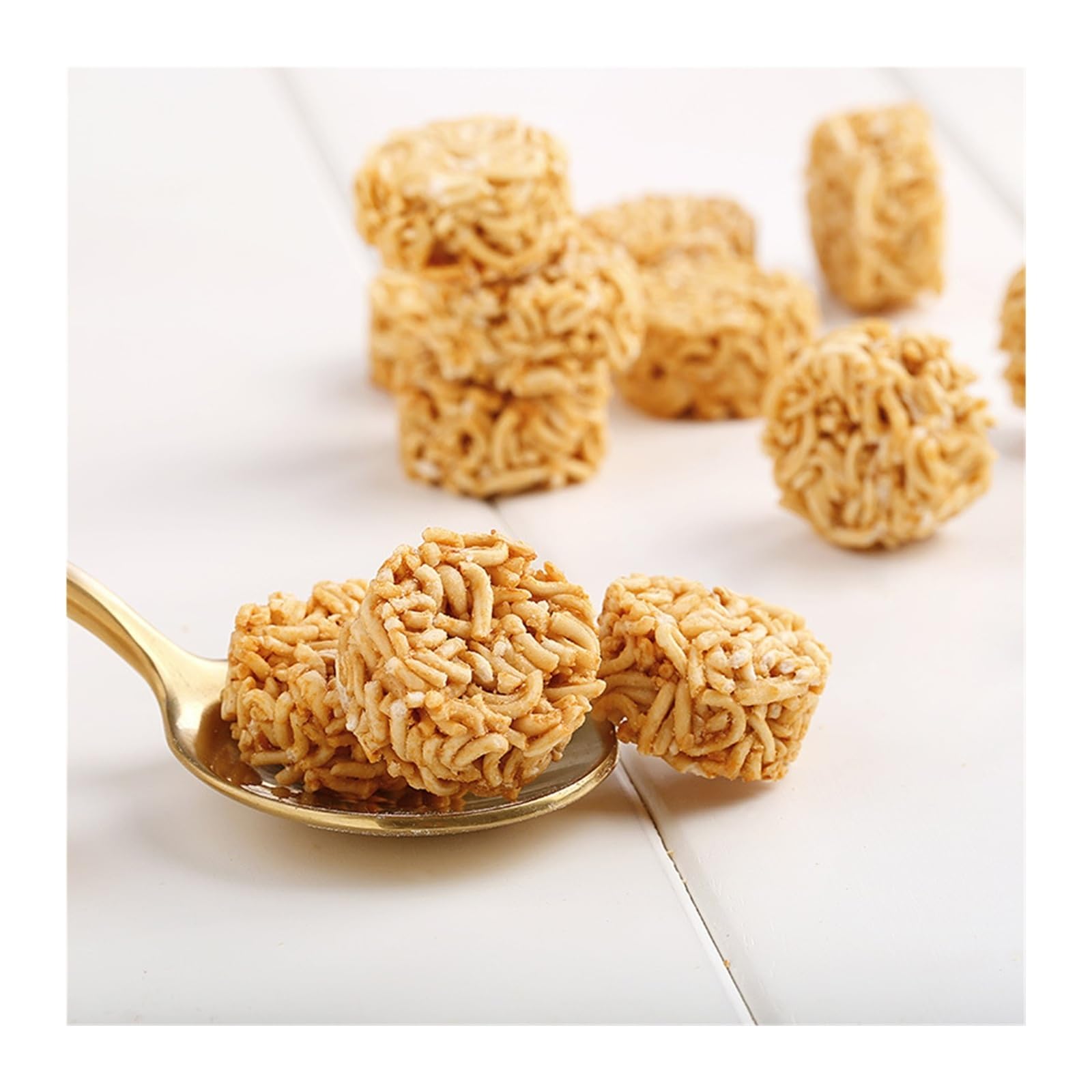 Noodles croccanti con polpette di ramen da 50 g: croccanti e ricchi di sapore, lo snack perfetto for soddisfare le tue voglie(10bag)