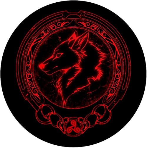 Miniatura 3 de Viking Fenrir Fenris Wolf Celta Triskelion Símbolo PopSockets intercambiables PopGrip
