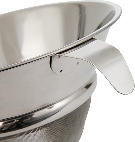 Miniatura 15 de Restaurantware Chinois - Colador de acero inoxidable de 10.2 pulgadas con malla extrafina para salsas, caldos, sopas, caldos, tamizado, herramientas
