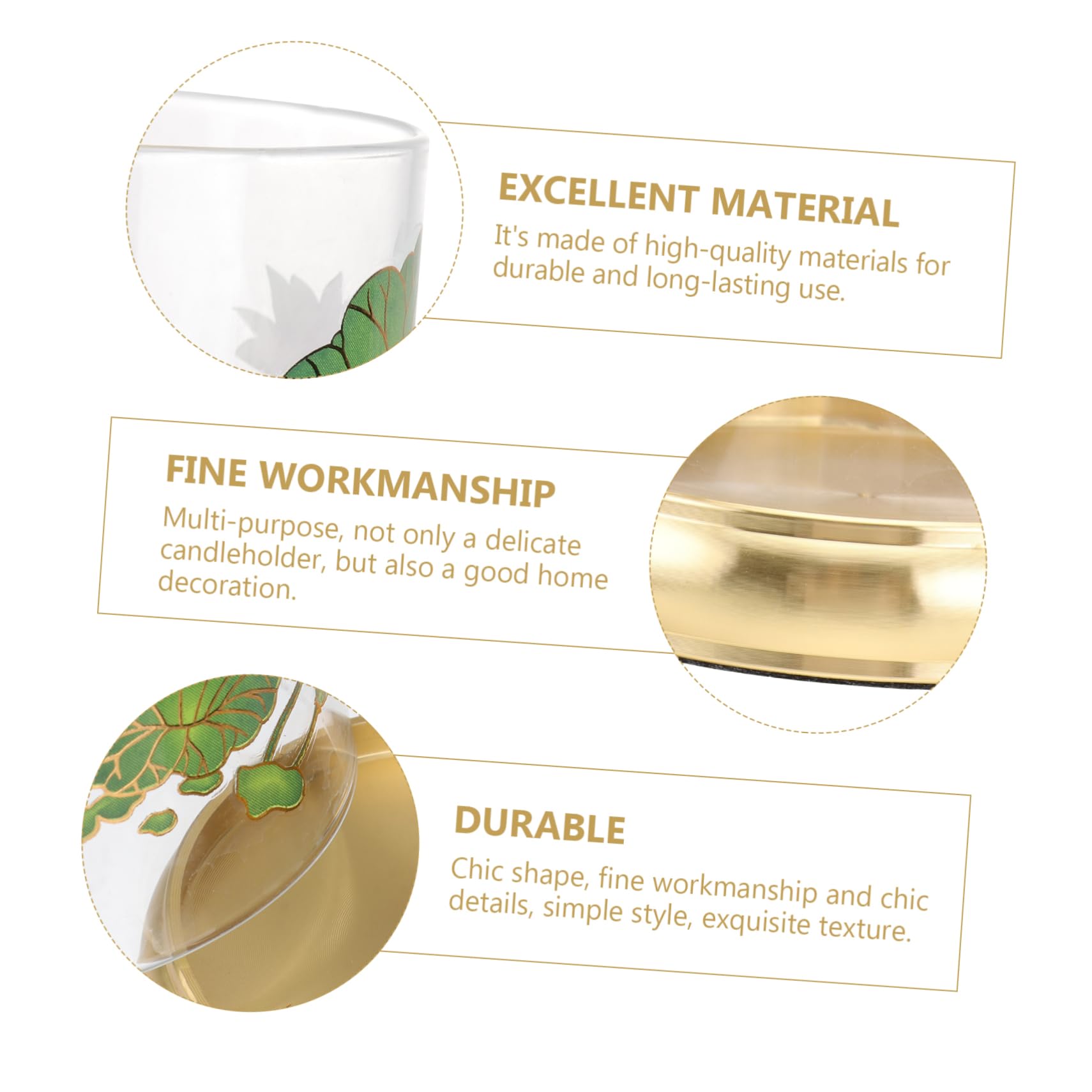 Zerodeko 2St Ghee-Lampenfassung kerzenständer bodendeko hochzeitsdeco kerzenschale kerzenmanschette goldene Kerzenhalter LED Kerzenring Aromatherapie-Kerze Dose Teelichthalter Glas Colorful