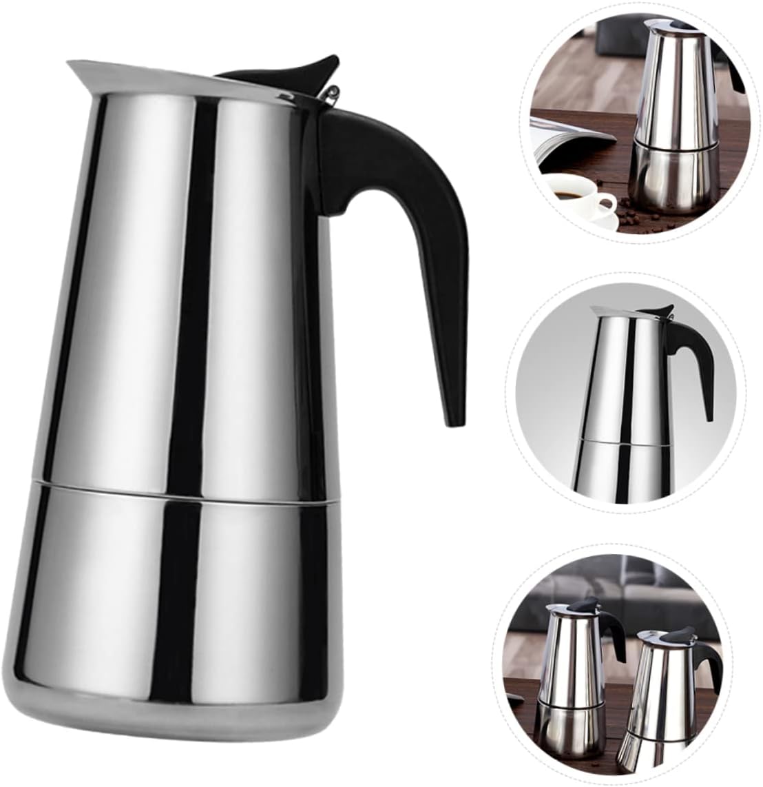 Gatuida Portable Electric Coffee Pot 12 Cup Mocha Coffee Maker in Stainless Steel for Home and Office 10 61GMfp ht6L. AC SL1262