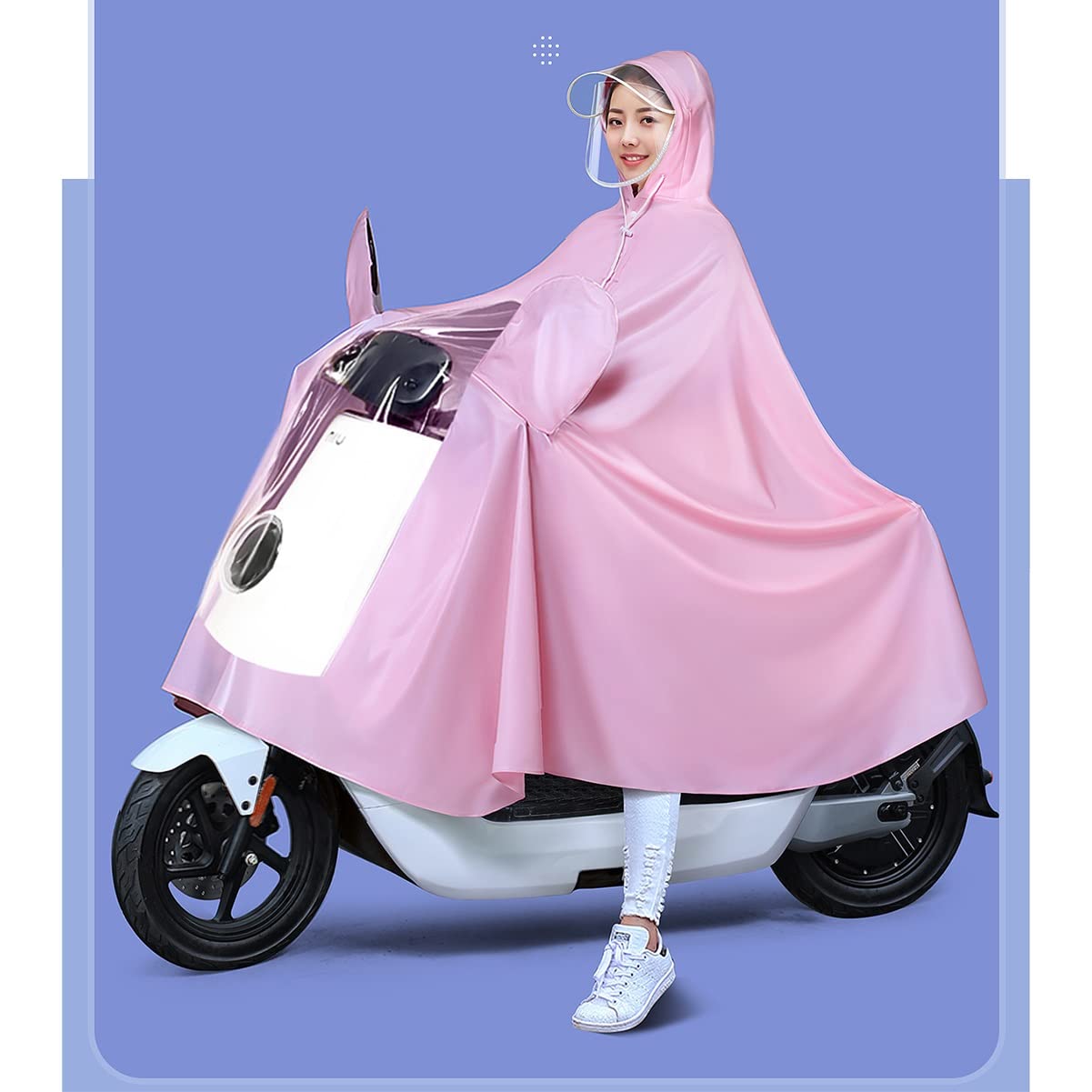 Klamki do okien cykl peleryna przeciwdeszczowa damskie poncza wiatroszczelne unisex na rower Ebike motocykl skuter Poncho