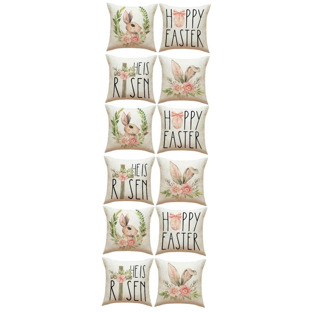 Alipis 3 Set Di Federe Per Cuscini Da Camera Da Letto Federe Decorative Per Decorazioni Pasquali E Natalizie 4 Pezzi * 3