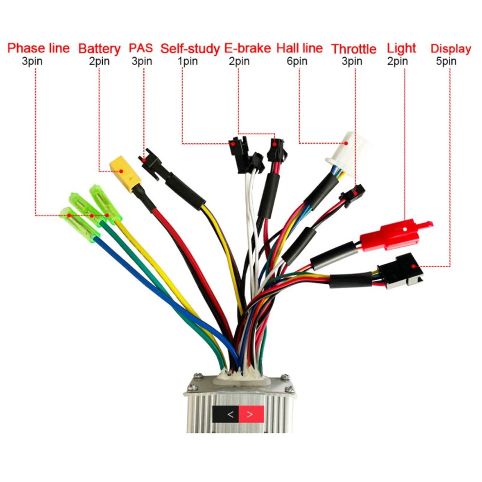 Kit De Controlador Sin Escobillas Para Scooter – 24V 36V 48V Universal Con Pantalla LCD, Para Motor 500W/750W