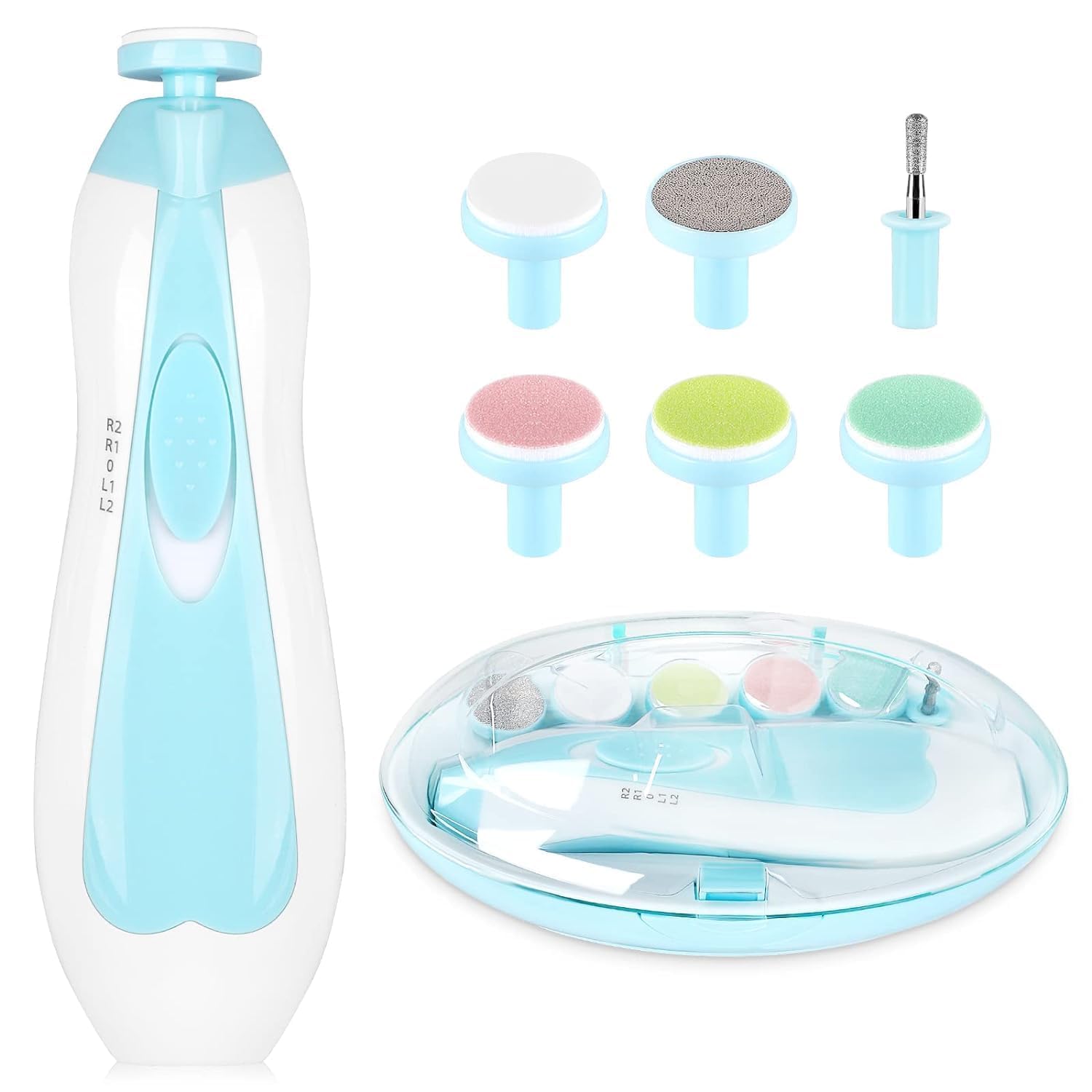 Baby Nail Cutter Trimmer & Shaper – Gentle Electric Nail Care Tool with 6 Grinding Pads and Protective Case for Newborn Babies, Infants & Toddlers-picture-33