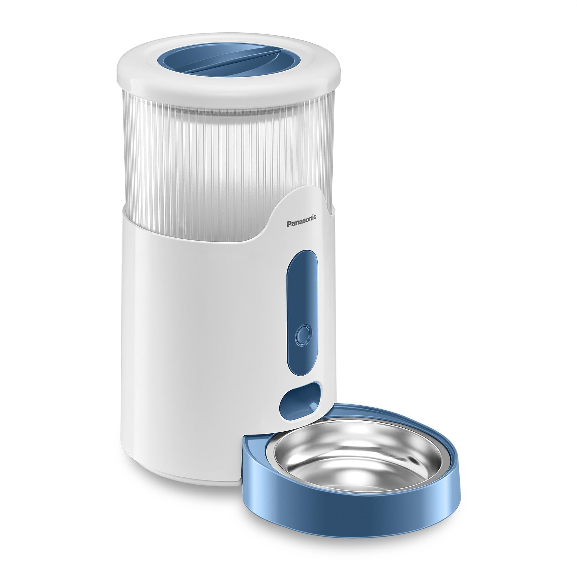 Panasonic CP-JNF01CW Distributore Automatico di Cibo per Animali, Distributore Automatico per Gatti e Cani di Taglia Medio-Piccola, Capacità 2,8L, App da Remoto, Monitoraggio Livello Cibo,Wi-Fi,Bianco