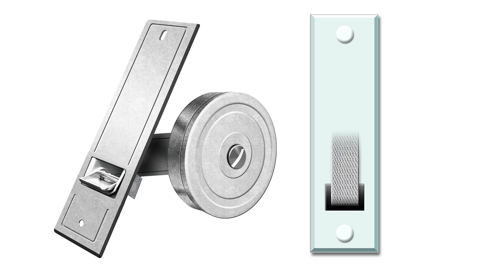 Schellenberg 50100 Einlasswickler MAXI + 53103 Abdeckplatte Standard, Lochabstand 10,5 cm, Gurtwickler für Rollladengurte mit 23 mm Breite inklusive passender Blende in Weiß