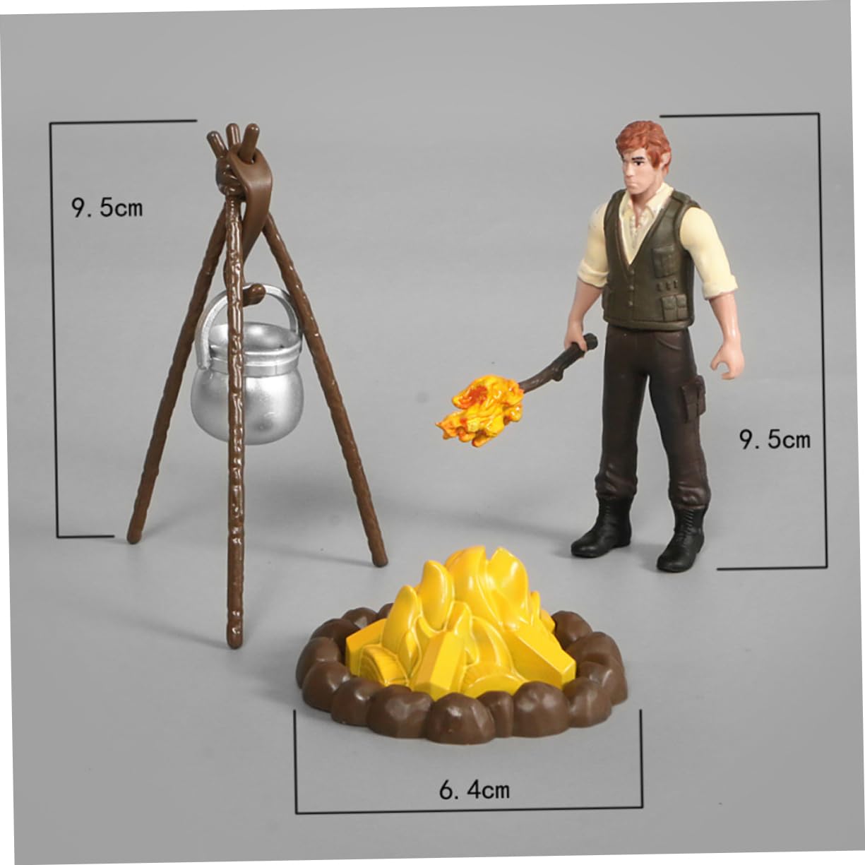 BIUDECO Realistic PVC Adornment Office Decor Simulation Figure Interactive Game Props Campfire Model for Boys and Girls