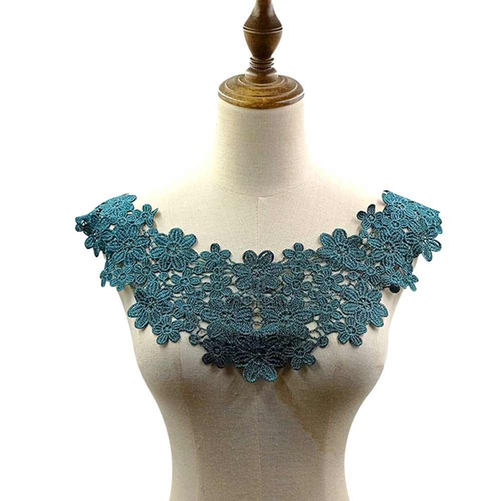 Embroidered Flower Lace Collar Appliqué