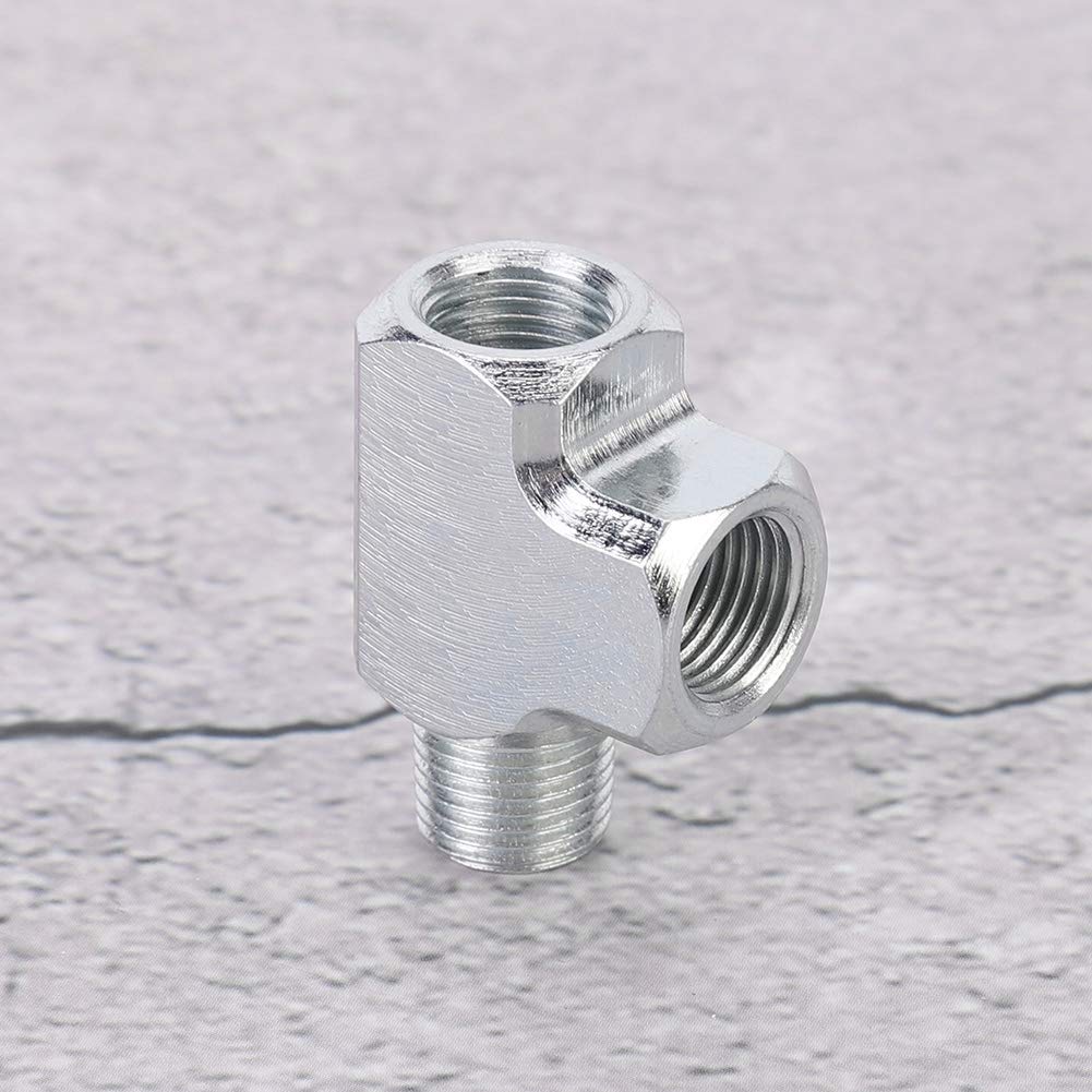 Oil Water Sensor Pressure Gauge And Adapter T Type Tee Pipe Fitting 1/8 Tee 3 Way Easy to Install Simple Design