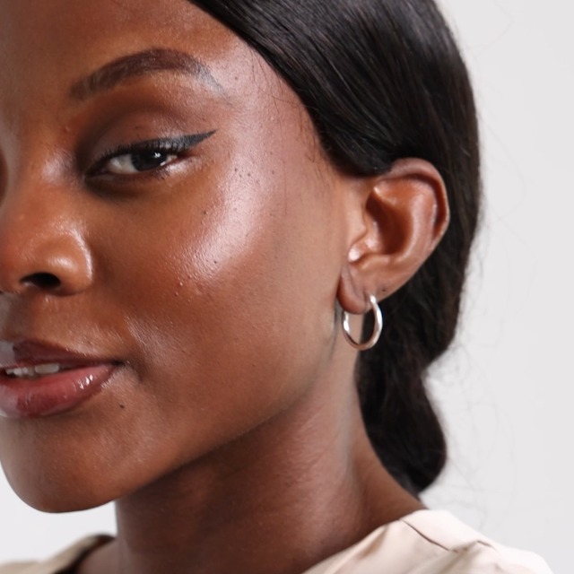 Philip Jones Sterling Silver 20mm Hoop Earrings – 925 Silver, Lever Back Closure, Hypoallergenic