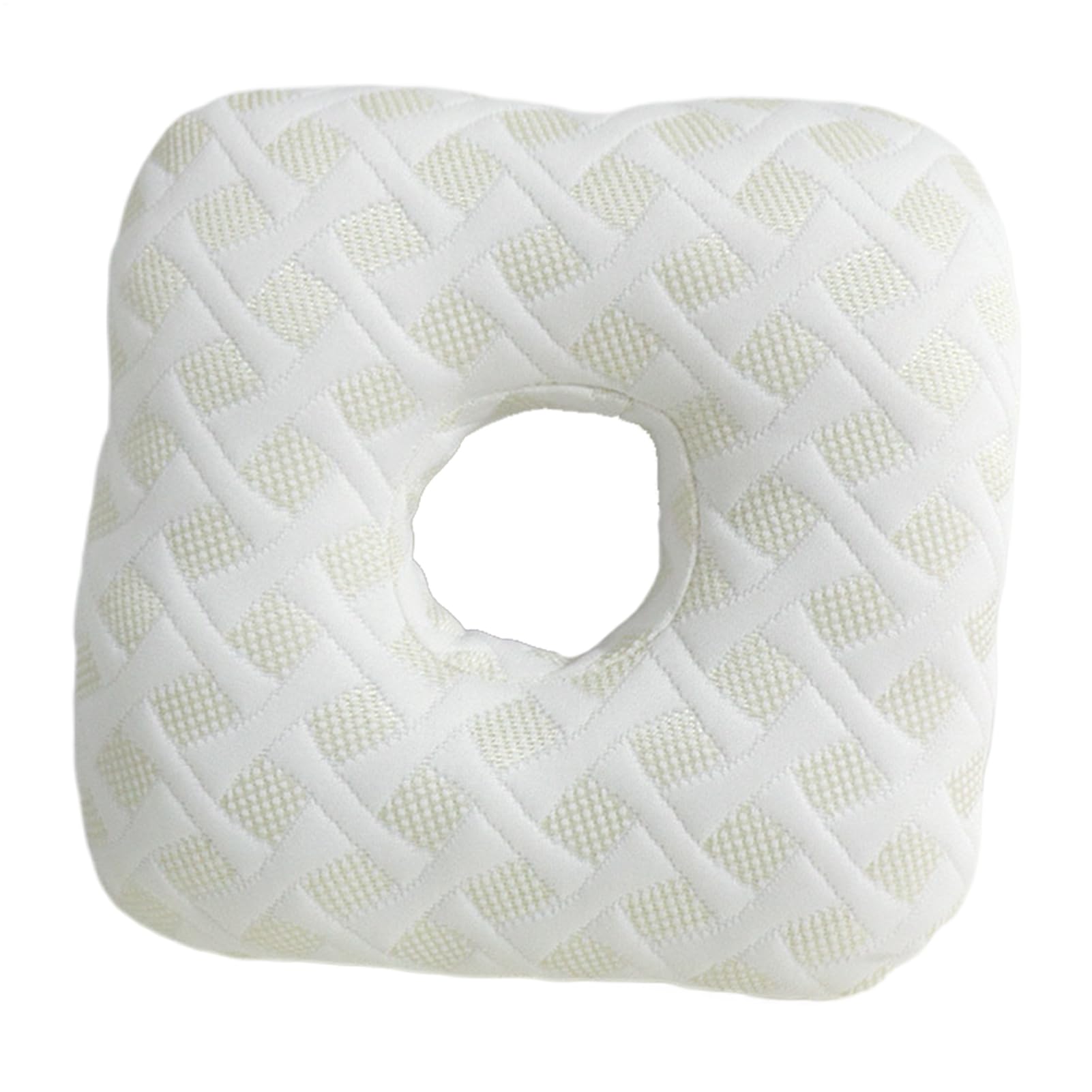 Piercing Pillow for Side Sleepers | Memory Foam Cushion | 11.02x11.02x2.76 inches Earring Pillow | for Car Workplace Gym Nap Travel Home Bed Airplane