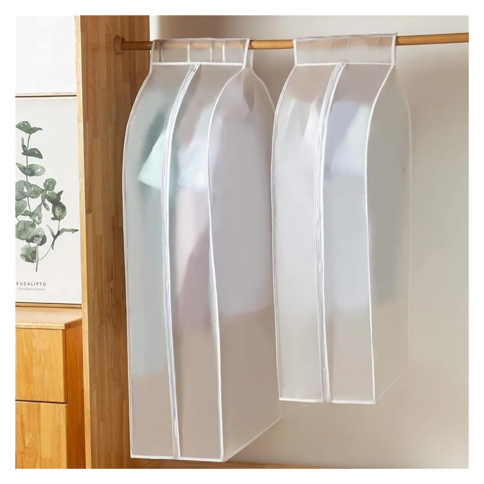 fundas para ropa Clothes Dust Cover Wardrobe Hanging Window Coerr OrganizerWaterproof Dustproof Storage Bag(50x100x120cm)