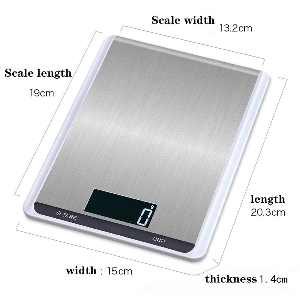 Báscula digital de bolsillo, minibáscula digital de precisión de 10 kg, acero inoxidable, función de tara for cocinar, hornear, frutas y verduras en casa.