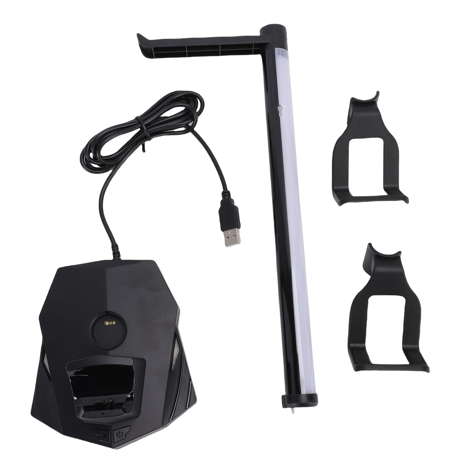 Supporto di Ricarica per Controller di Gioco 3 in 1, Supporto per Cuffie RGB con 2 Porte USB 2.0 e 1 Porta USB C, 4 modalità di Illuminazione, Gancio per Auricolari per Riporre