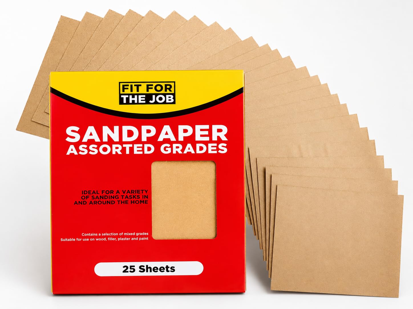 Fit For The Job 25 Large A4 Size Sheets Sandpaper