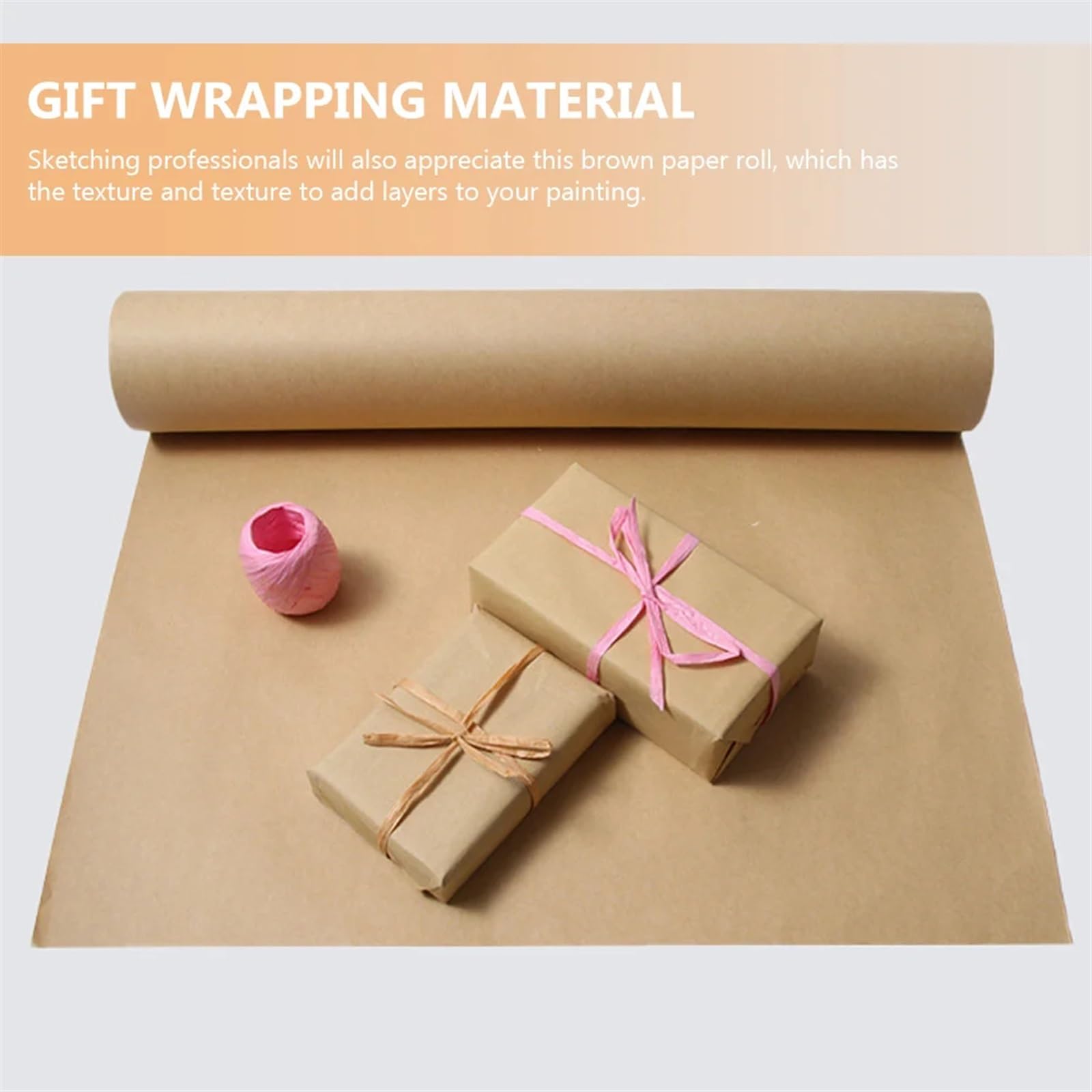 Kraftpapier Rolle 1 Rolle Geschenkpapier Bastelpapier Braun Kraftpapier Rolle DIY Basteln Papierherstellung