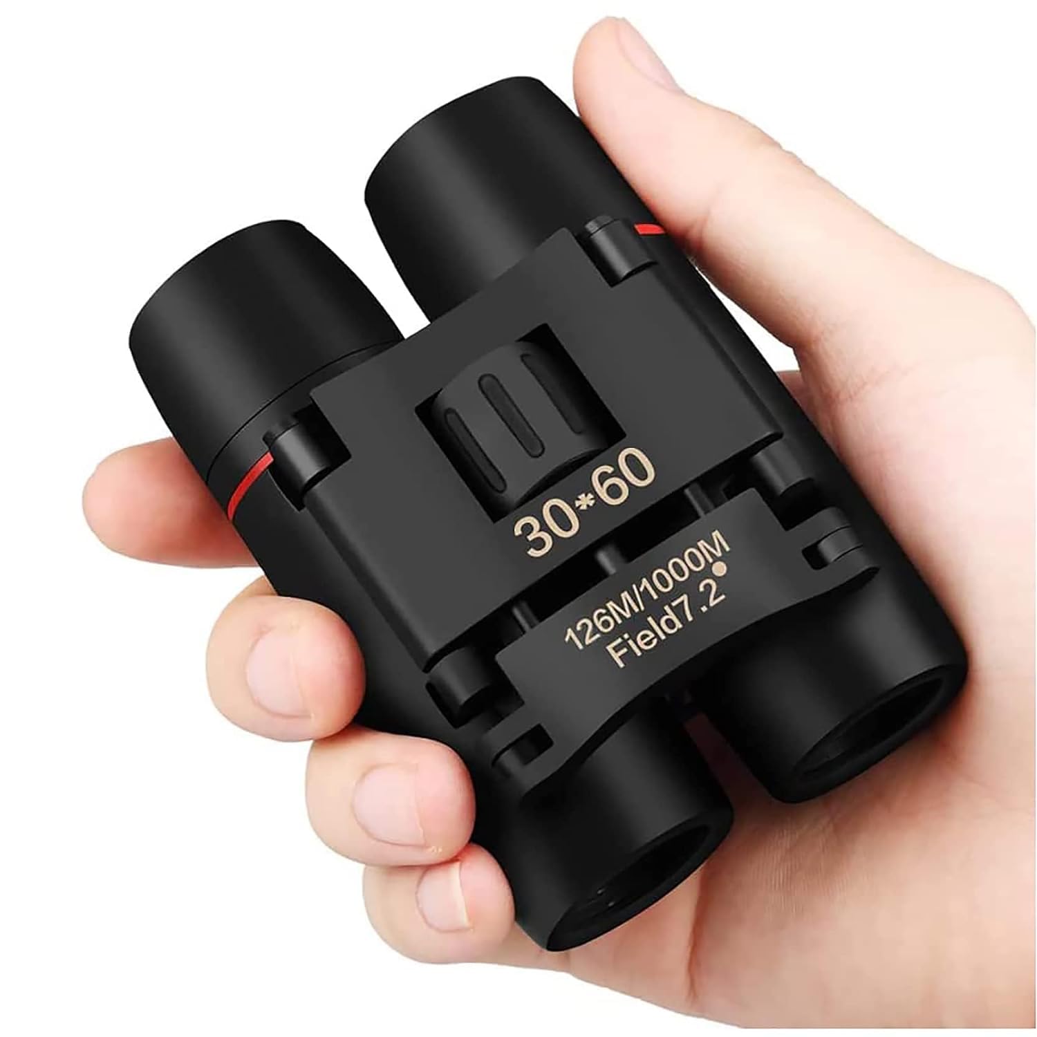 MARAXIS Small Folding Binoculars for Kids,Easy Focus Compact and Portable Telescope for Kids,Adults use for Travelling,Compact Binoculars with Strap and Bag-Pack of 1