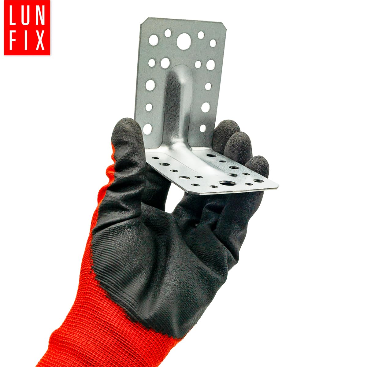 50 Equerre metal renforcées 90x90x65x1,5 mm, connecteurs bois galvanisés avec nervure, équerre support d'angle droit perforée pour menuiserie, fixation meuble, clôture, construction bois