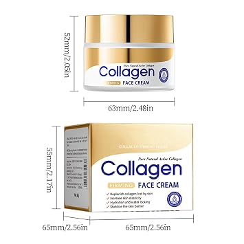 Collagen Face Moisturizer,Anti-Aging Firming Face Cream with CollagenDeep Nourishing,Increase Skin Elasticity,Stabilize the Skin Barrier,Makes Skin Smooth & Firm | For Dry Skin / 2.11 Oz
