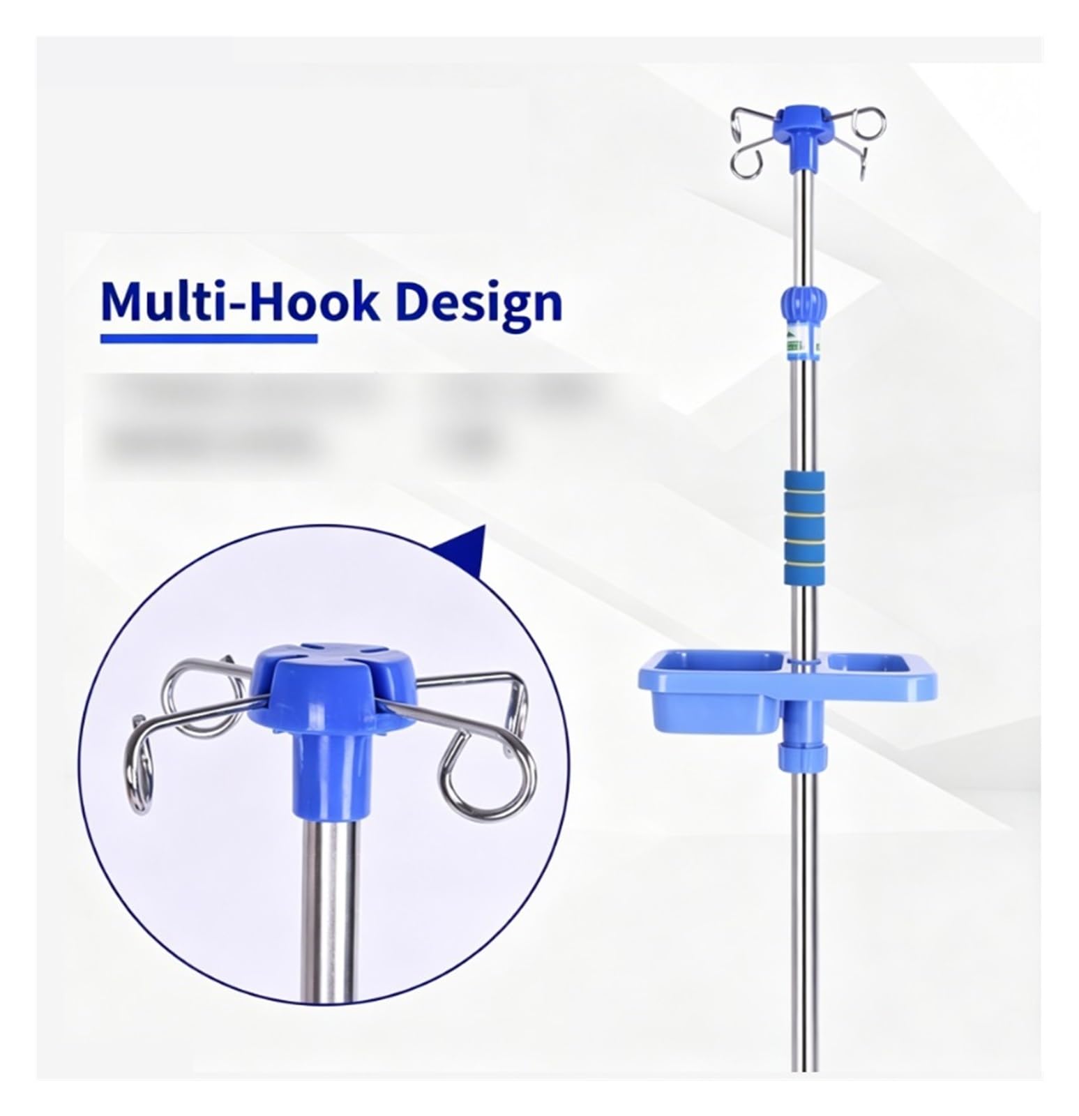 Soporte rodante for portasueros médico portátil Soporte para suero
