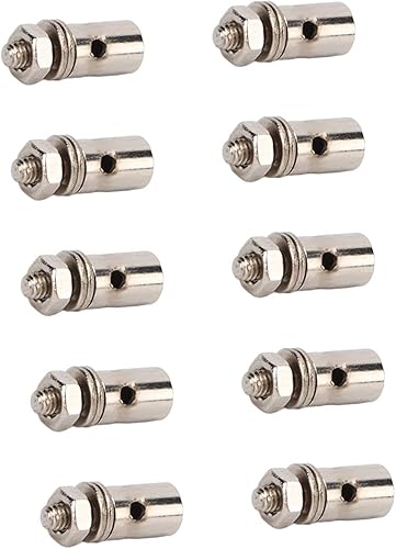 Miniatura 7 de plplaaoo Conectores de varilla de empuje RC de acero inoxidable, 10 unidadesjuego de 0.051 in servo conector de varilla de empuje, tapón de enlace