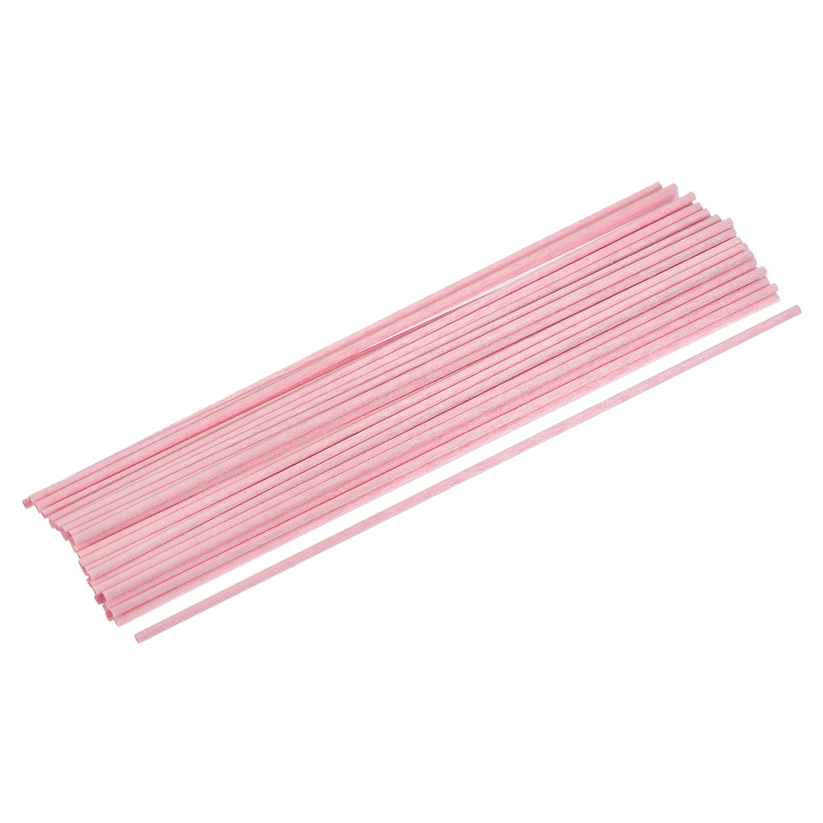 MECCANIXITY Fiber Reed Diffuser Sticks 8.6" x3mm for Aroma Fragrance Essential Oil, Pink Pack of 50