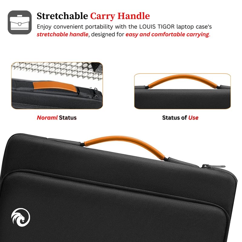 Image of 13.3- inch Laptop Sleeve Bag, Waterproof Case for MacBook Pro, Surface Laptop, ASUS VivoBook, Surface Book, Premium Protective Cover for Business and Travel - Black -Single Pocket