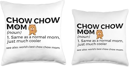 Miniatura 3 de Chow Chow Lover Apparel World's Best Mom Definition Funny Chow Dog Throw Pillow, 16x16, Multicolor