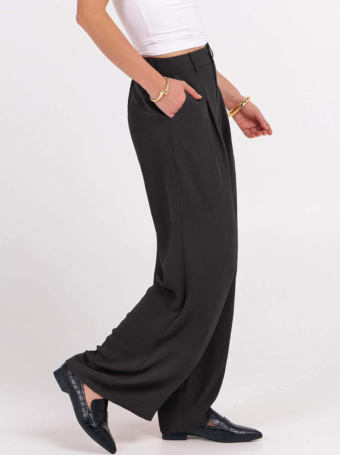 ANRABESS Women Wide Leg Dress Pants 2026 Summer High Waisted Business Casual Work Trousers Dressy Office Palazzo Pants Slacks - Image 4