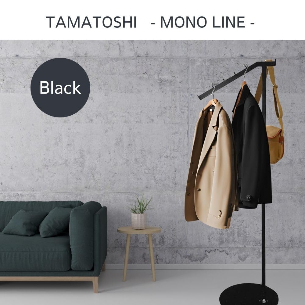 ブラック金属製ハンガーラック　傾斜ラック　店舗仕様 ブラック金属製ハンガーラック 傾斜ラック 店舗仕様 ブラック