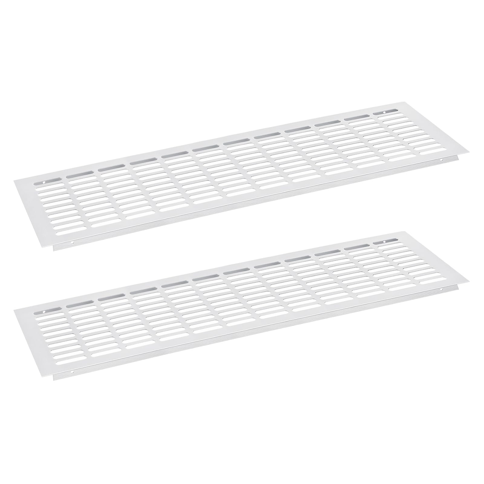 Grille d'aération en alliage d'aluminium argenté pour finition de meuble