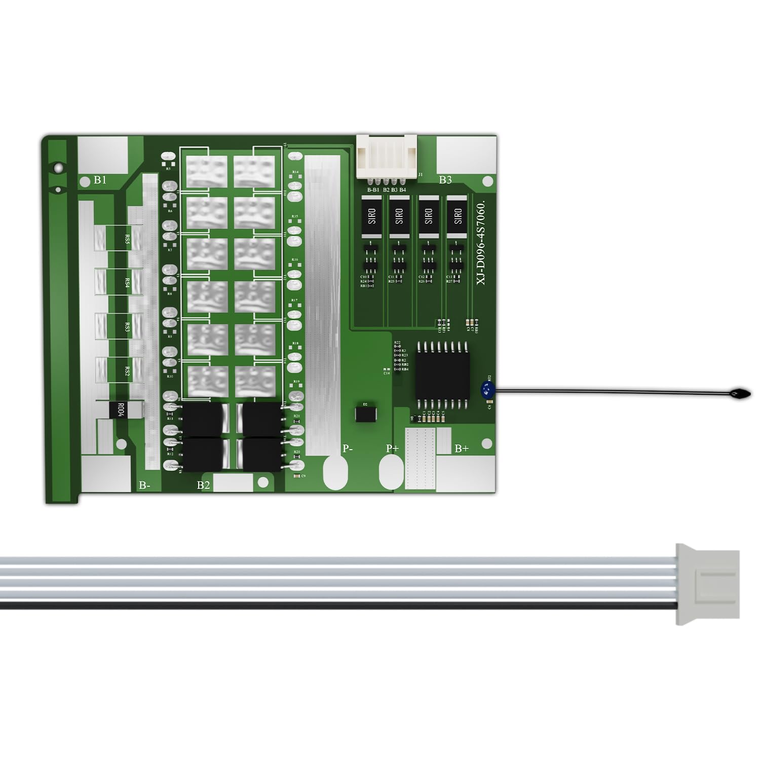 amiciSolar XJ-D096 4S 12V 10A LiFePO4 BMS with NTC Temperature Sensors | Smart Battery Management System with 120A Overcurrent, Cell Balancing & Thermal Protection-image-48