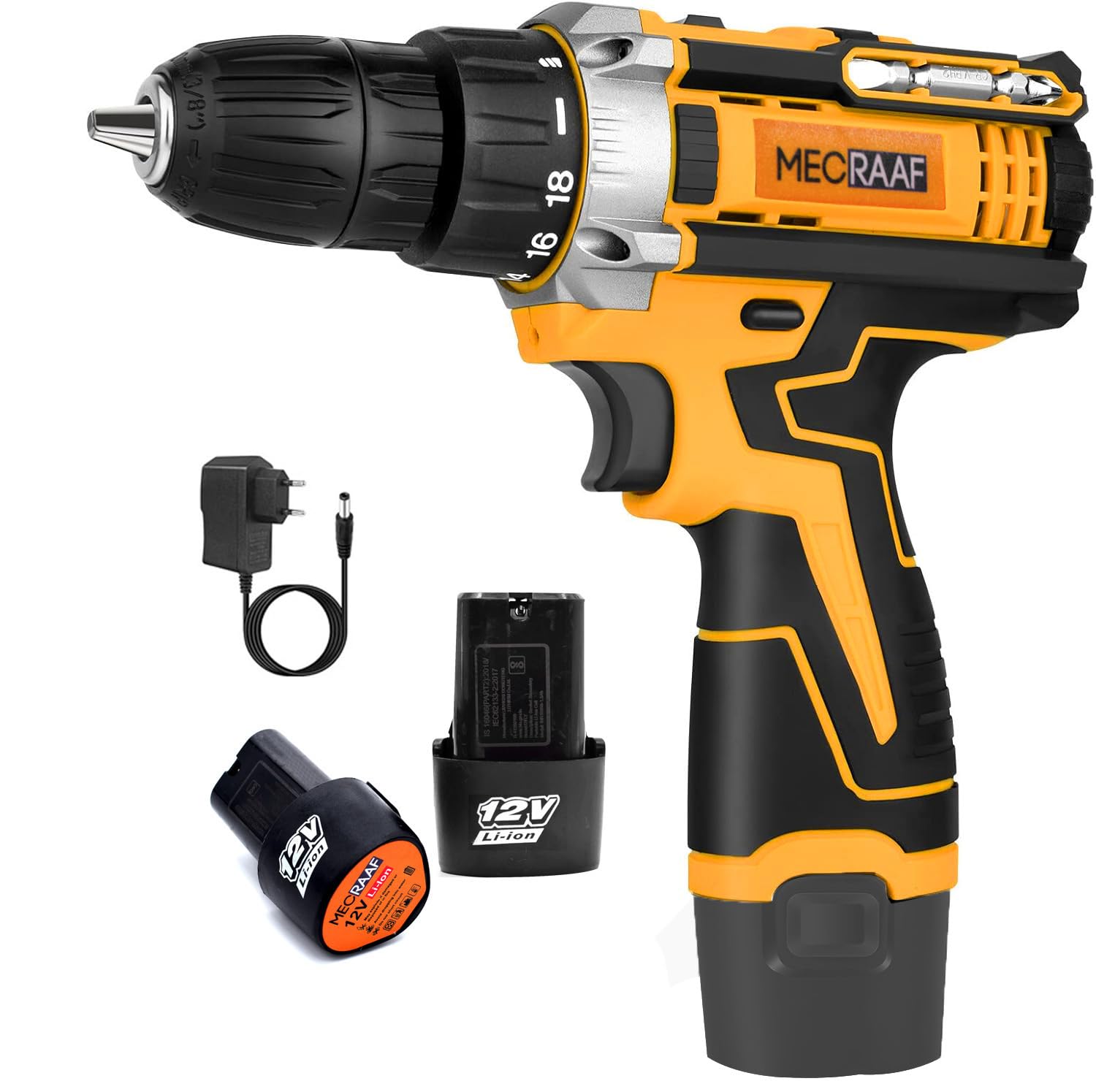 MECRAAF® 12V Cordless Screwdriver and Drill Machine - Compact, Lightweight, Powerful - 1350 RPM | Reversible switch Multi-Torque Clutch, 10mm Keyless Chuck - 2 x1.5Ah Battery | 6 Months Warranty (B0DG5Z1NDY) Amazon Price History, Amazon Price Tracker