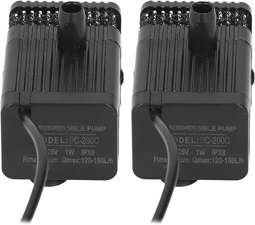 Miniatura 7 de 2 unids mini USB silencioso sin escobillas micro bomba de circulación eléctrica DC 5V filtro para acuario fuente de peces 150L/h
