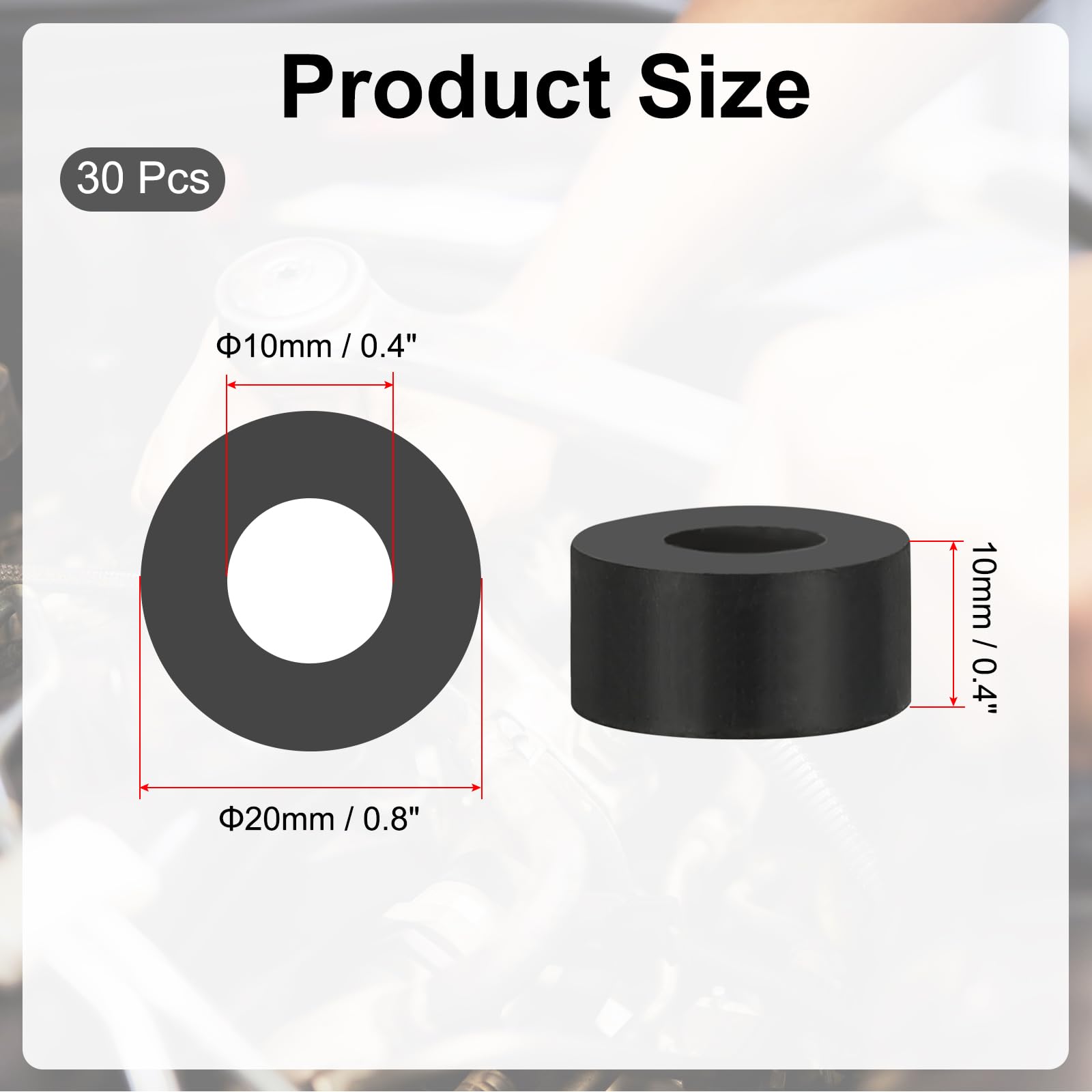 PATIKIL Multi Purpose Rubber Spacer - Image 2