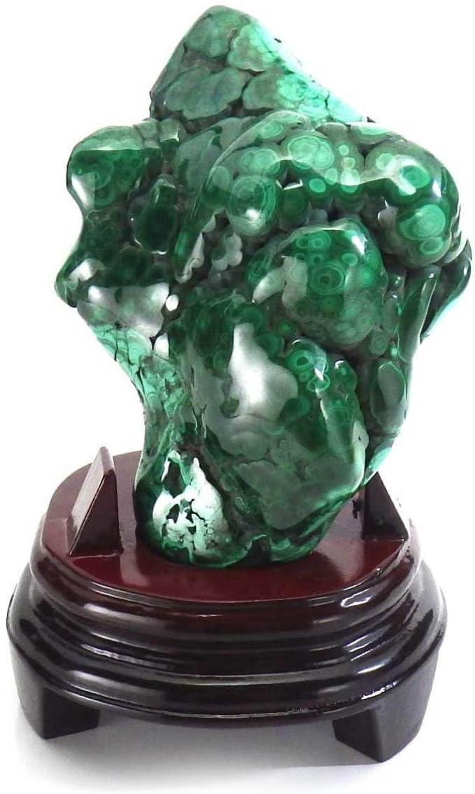 石流通センター】☆一点物☆【原石】マラカイト (台付) No.55 天然石