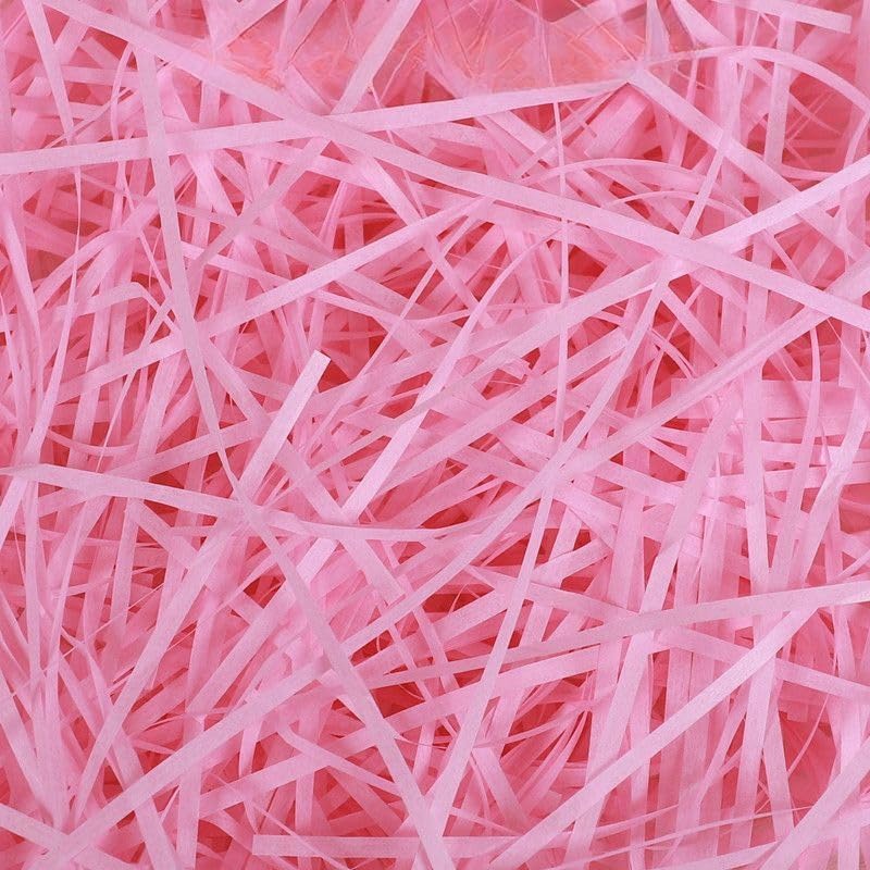 Papier déchiqueté pour boîtes-cadeaux, Papier de soie froissé à paillettes, 30-500 g, multicolore(Styl C/Pink Red,500g)