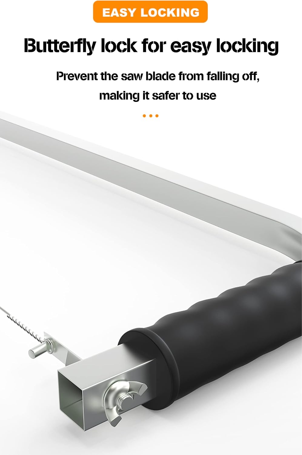 Coping Saw With 10 Steel Wire Saw Blades,Industrial wind wire saw,Professional woodworking hand saw,A must-have hand saw for woodworking enthusiasts and Outdoor player (coping saw with 30cm saw bland) image 5